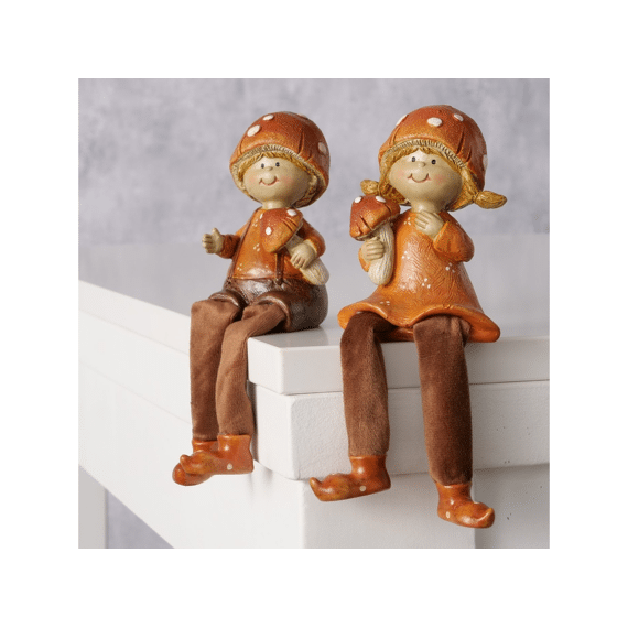 Shelf Sitter Tamy Children H 17 Cm Polyresin Brown Assortiment Prijs Per Stuk