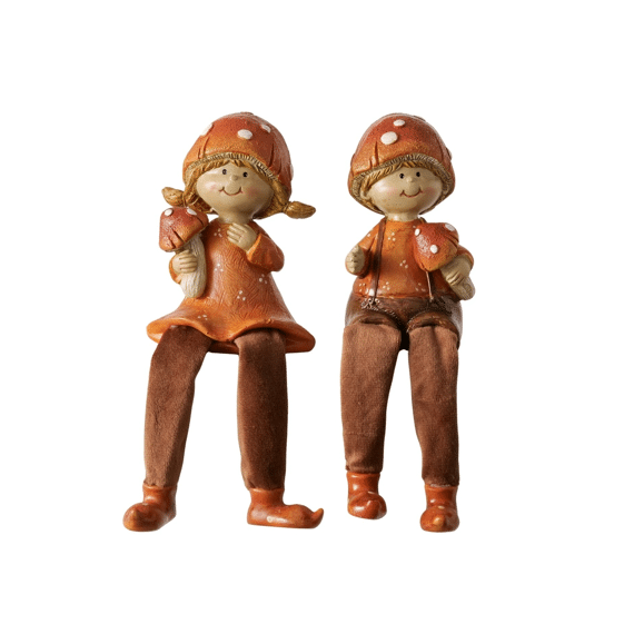 Shelf Sitter Tamy Children H 17 Cm Polyresin Brown Assortiment Prijs Per Stuk
