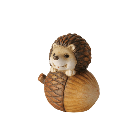 Decorative Object Paulio Hedgehog Acorn H 13 Cm Terra Cotta Single-colour Assortiment Prijs Per Stuk