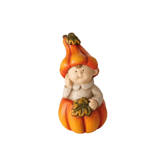Figurine Malino Boy Girl Pumpkin H 12 Cm Terra Cotta Orange Assortiment Prijs Per Stuk