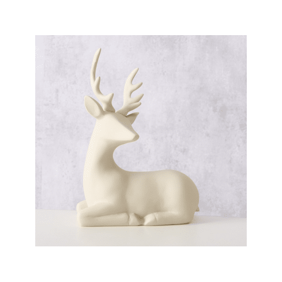 Figurine Hario Deer H 15 Cm Polyresin Beige