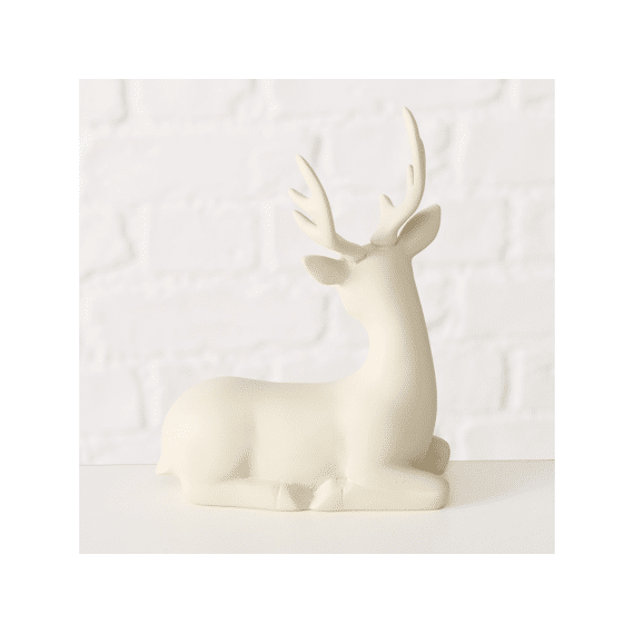 Figurine Hario Deer H 15 Cm Polyresin Beige