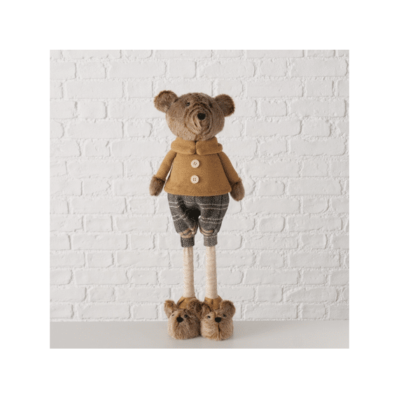 Figurine Teddie Bear H 55 Cm Iron Concrete Polyester Brown