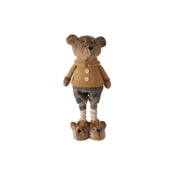Figurine Teddie Bear H 55 Cm Iron Concrete Polyester Brown