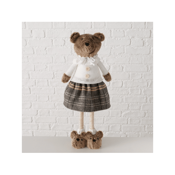 Figurine Teddie Bear H 57 Cm Iron Concrete Polyester Brown