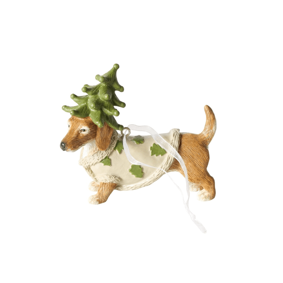 Christmas Pendant Xander Dog L 10.3 Cm H 8 Cm Mat Shiny Assortiment Prijs Per Stuk