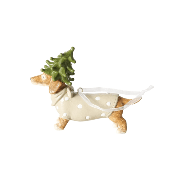 Christmas Pendant Xander Dog L 10.3 Cm H 8 Cm Mat Shiny Assortiment Prijs Per Stuk