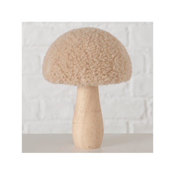 Decorative Object Fugy Mushroom With Stand H 14 Cm Pine (pinus Spp.) Polyester