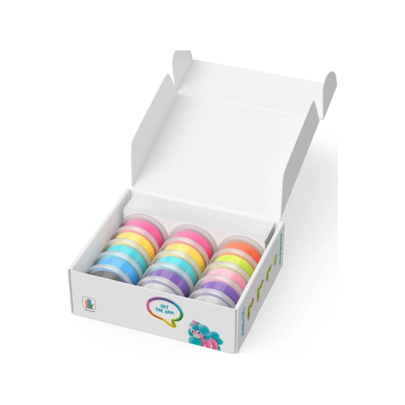 Hey Clay - Set Met 15 Potjes Air-dry Boetseerklei Unicorns