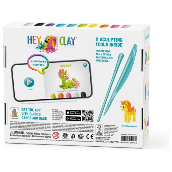 Hey Clay - Set Met 15 Potjes Air-dry Boetseerklei Unicorns
