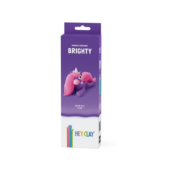 Hey Clay - Set Met 3 Potjes Air-dry Boetseerklei Unicorn Brighty