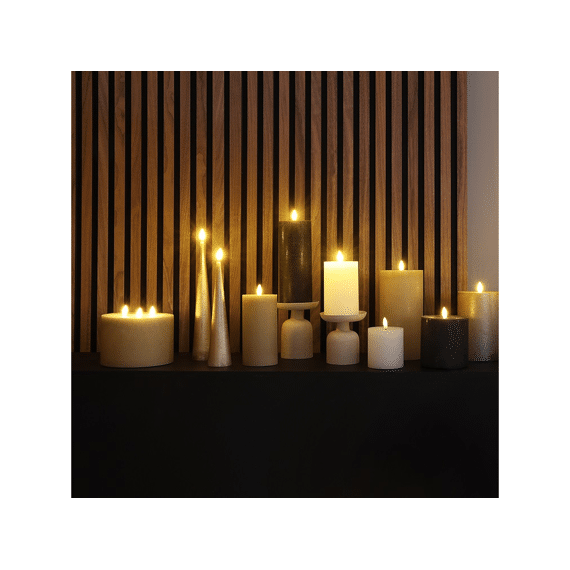 Kegelkaars Ø5cm Led Ko Lyon M Goud L5b5h29,5cm