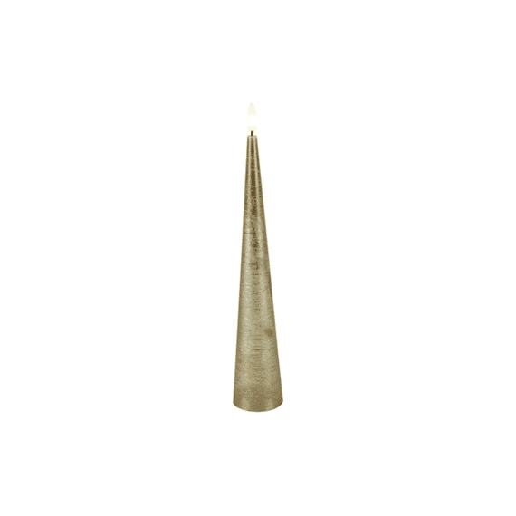Kegelkaars Ø5cm Led Ko Lyon M Goud L5b5h29,5cm