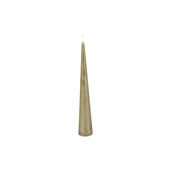 Kegelkaars Ø5cm Led Ko Lyon L Goud L5b5h34cm