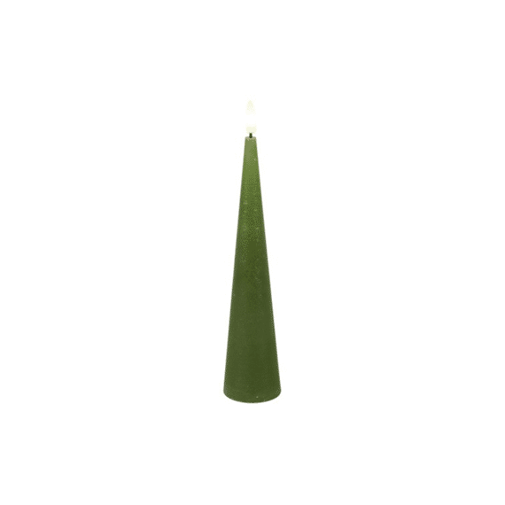 Kegelkaars Ø5cm Led Ko Lyon S L.groen L5b5h25cm