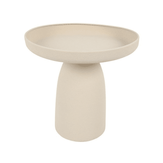Plateau Rond Saris M Crème L25b25h23cm