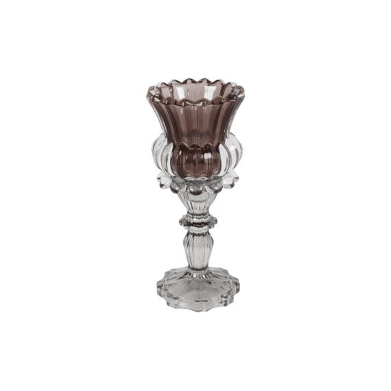 Theelichthouder Op Voet Annemarie S Veelkleurig L8,5b8,5h18,5cm