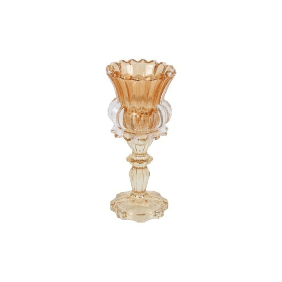 Theelichthouder Op Voet Annemarie S Veelkleurig L8,5b8,5h18,5cm