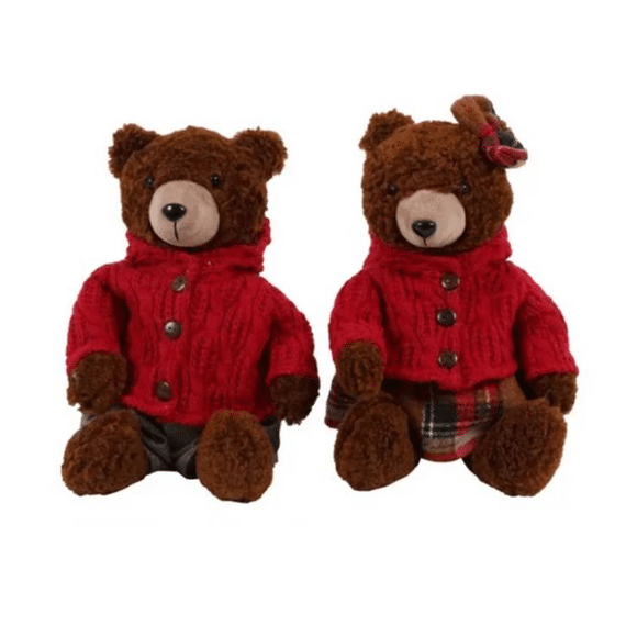 Knuffelbeer Renee S Rood L25b15h36cm Assortiment