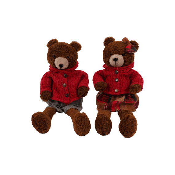 Knuffelbeer Renee M Rood L25b14h54cm Assortiment