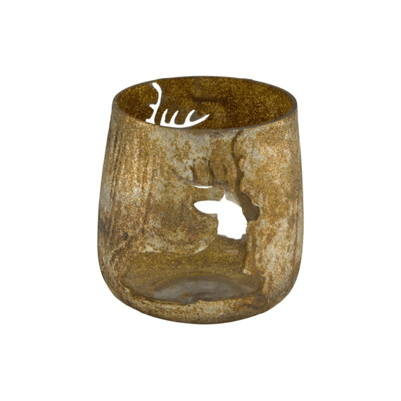 Tealight Holder Glass 10x10x10cm Mixed