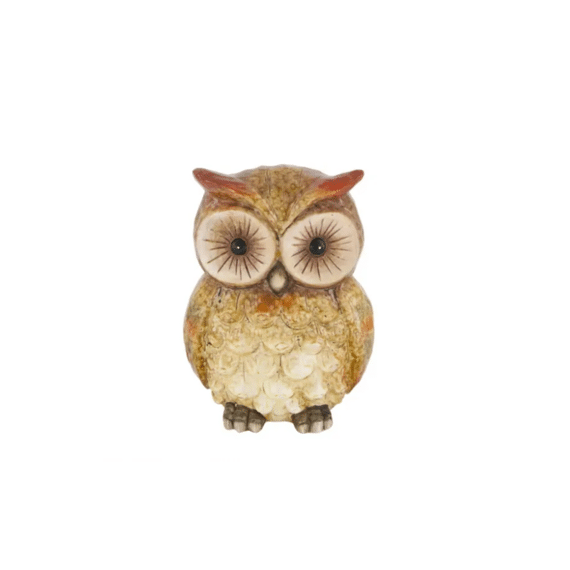 Figurine Owl Ceramic 13.5x10x18cm Mixed Brown