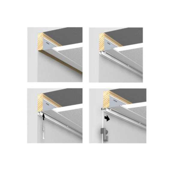 Top Rail Ophangset Voor Kaders Of Schilderijen Wit 2m