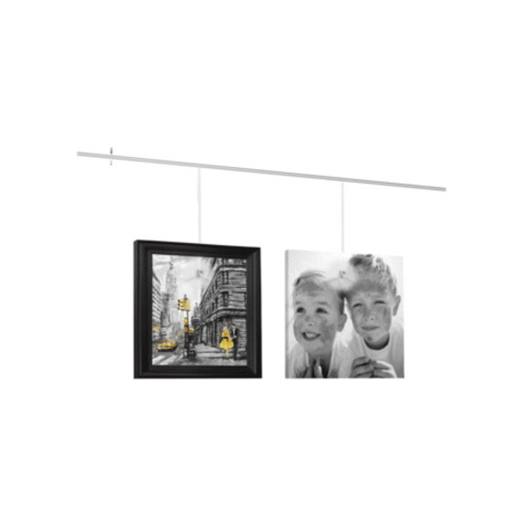Top Rail Ophangset Voor Kaders Of Schilderijen Wit 2m