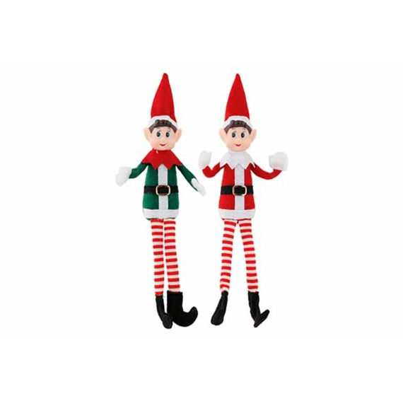 Figuur Elf  Rood Groen Xh36cm Textiel Assortiment Prijs Per Stuk