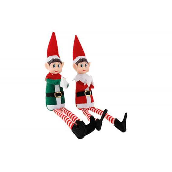 Figuur Elf  Rood Groen Xh36cm Textiel Assortiment Prijs Per Stuk
