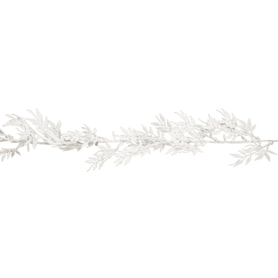 Slinger Leaves Glitter Wit H150cm Kunststof