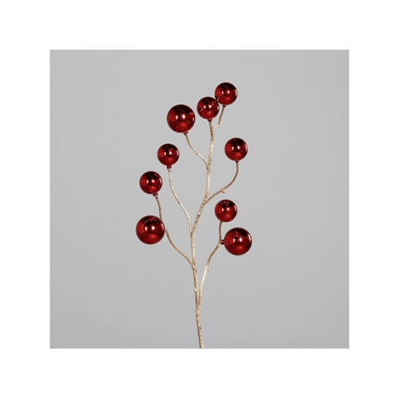Christmas Ball Twig With 9 Balls 81 Cm Red