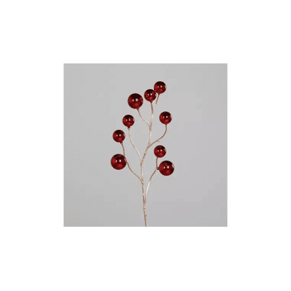 Christmas Ball Twig With 9 Balls 81 Cm Red