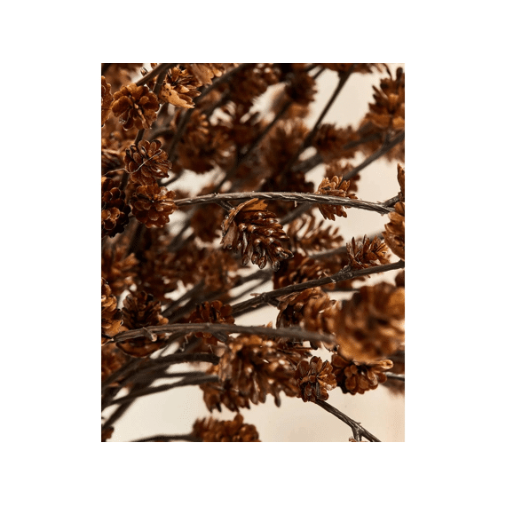 Decorative Branch With Cones 89 Cm Brown