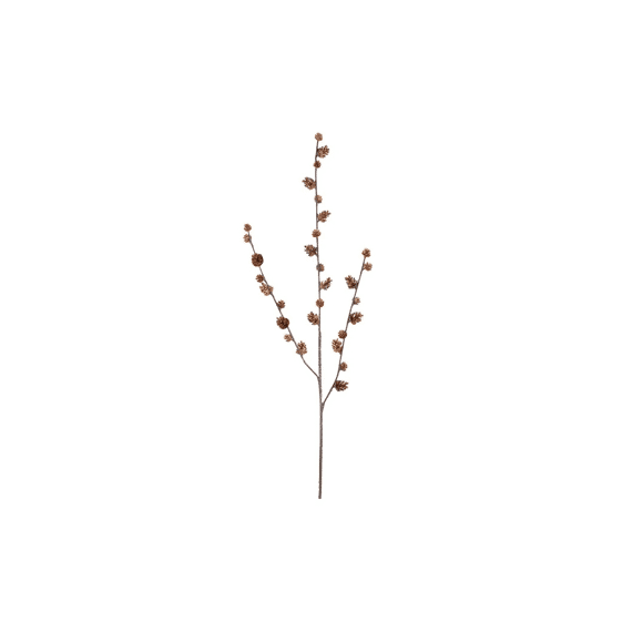 Decorative Branch With Cones 89 Cm Brown
