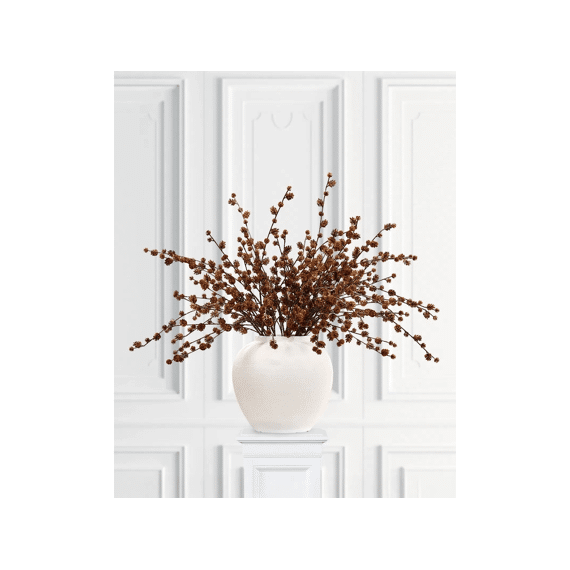 Decorative Branch With Cones 89 Cm Brown