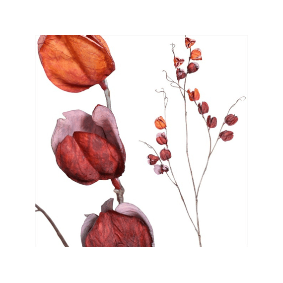 Decorative Flower Twig 124 Cm Burgundy