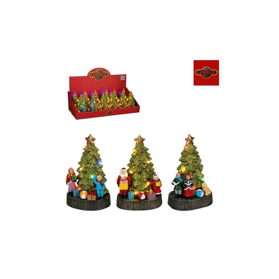 Decoratie Kerstboom L10xb8,5xh16cm Assortiment Prijs Per Stuk