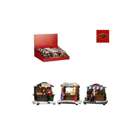 Kerstmarkt Stalletje Led Bruin L11xb7xh10cm  Assoritment