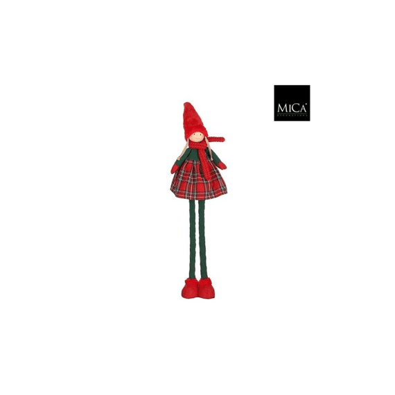 Decoratie Meisje Uitschuifbaar Rood - L24xb20xh58/93cm