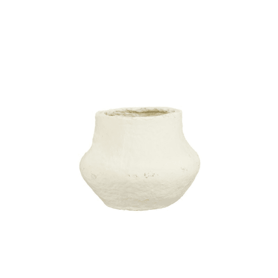 Decoratie Vaas Recycled Paper Beige - H15xd20cm