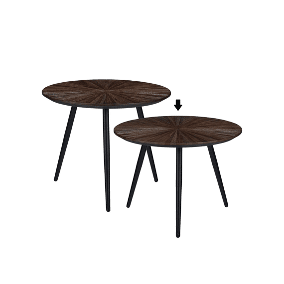 Dane Bijzettafel Bruin - H39xd54cm