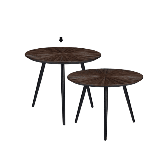 Dane Bijzettafel Bruin - H44xd54cm