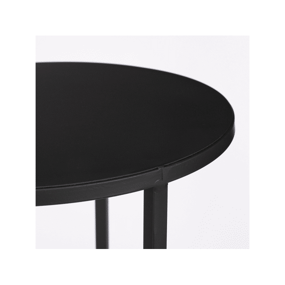 Quinty Bijzettafel Zwart - H70xd32cm