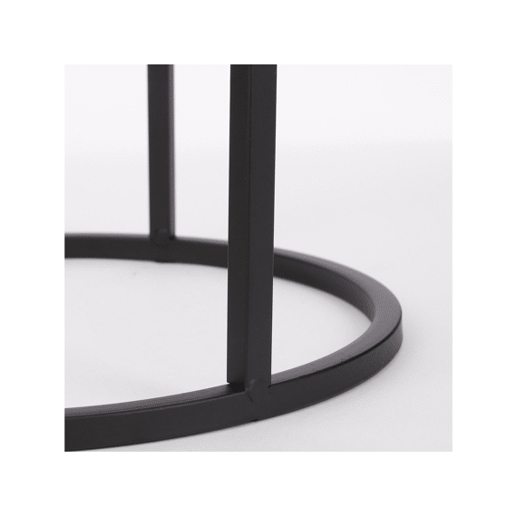 Quinty Bijzettafel Zwart - H70xd32cm