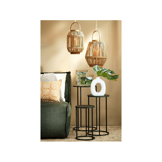 Quinty Bijzettafel Zwart - H70xd32cm