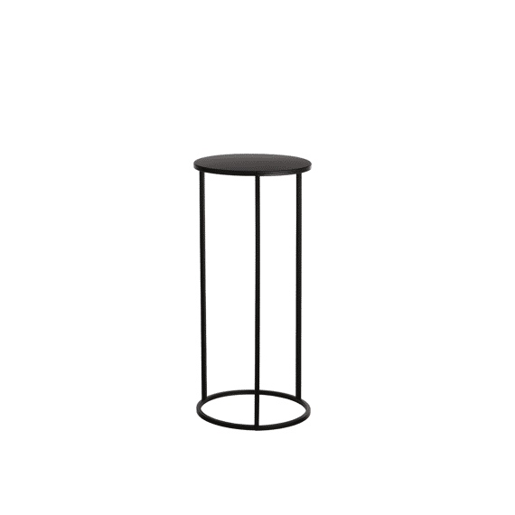 Quinty Bijzettafel Zwart - H70xd32cm