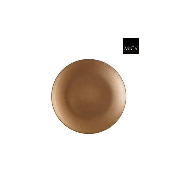 Mila Decoratie Bord Recycled Plastic Brons - H2xd40cm