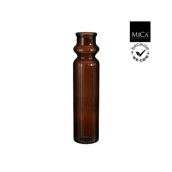 Rosa Vaas Recycled Glas Bruin - H75xd18cm