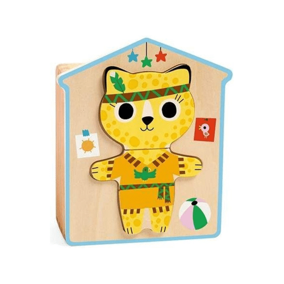 Djeco Puzzel Figuren Dress Up Mix 11,8x14,2x5,2cm